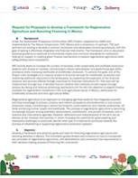 Desarrollo de una guía para financiar agricultura regenerativa en México. 